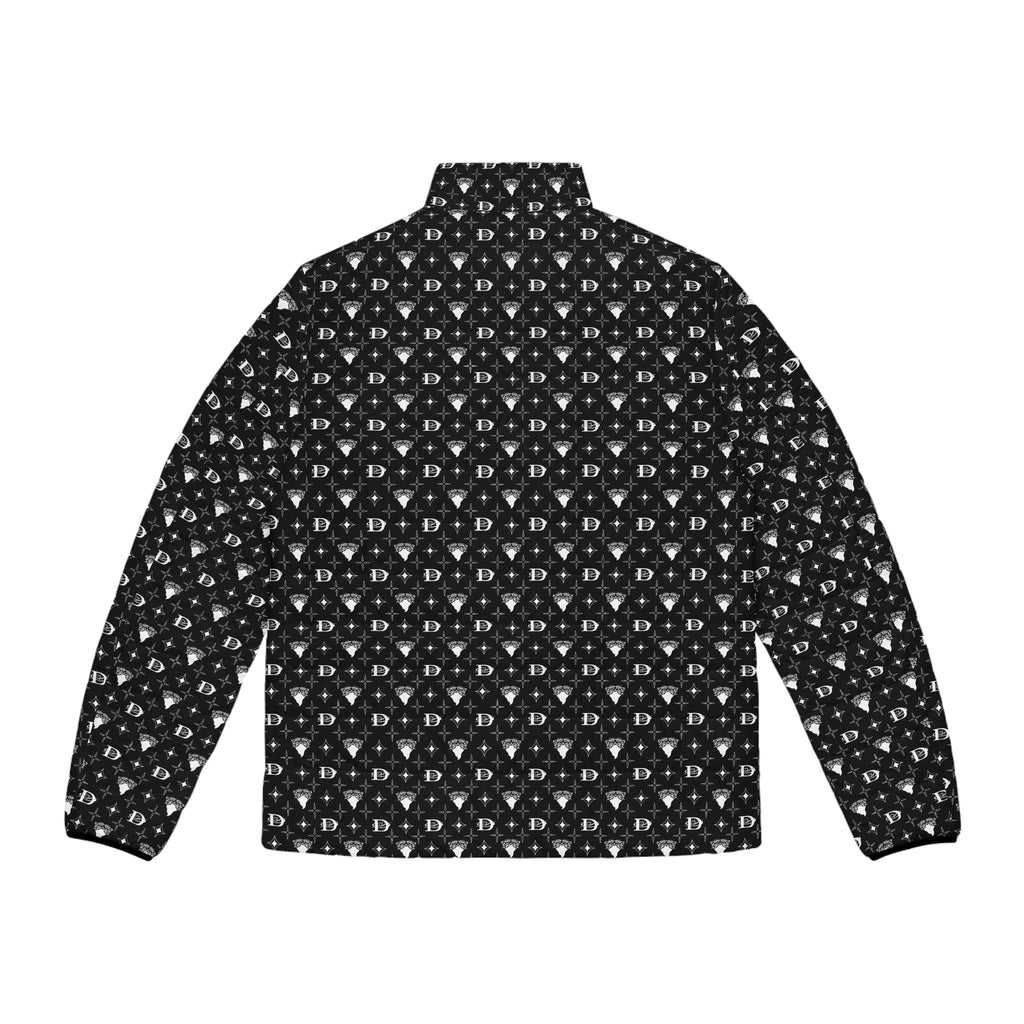 Bandito Panther Custom Monogram Print Men's Puffer Jacket Outerwear AOP