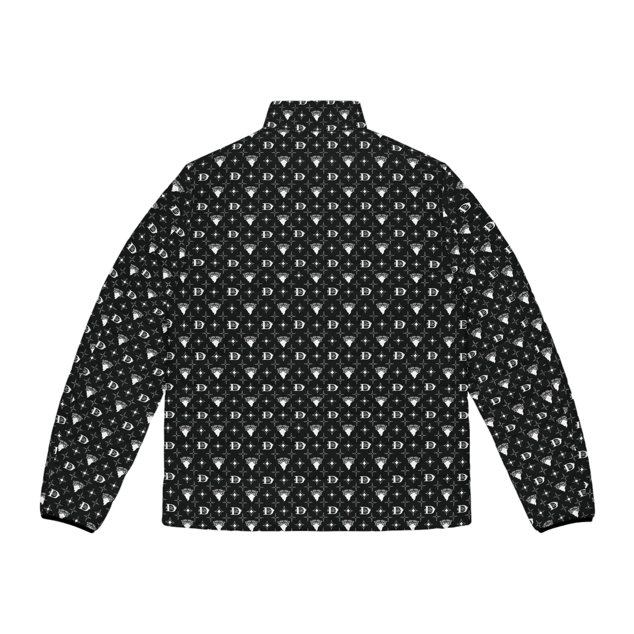 Bandito Panther Custom Monogram Print Men's Puffer Jacket Outerwear AOP