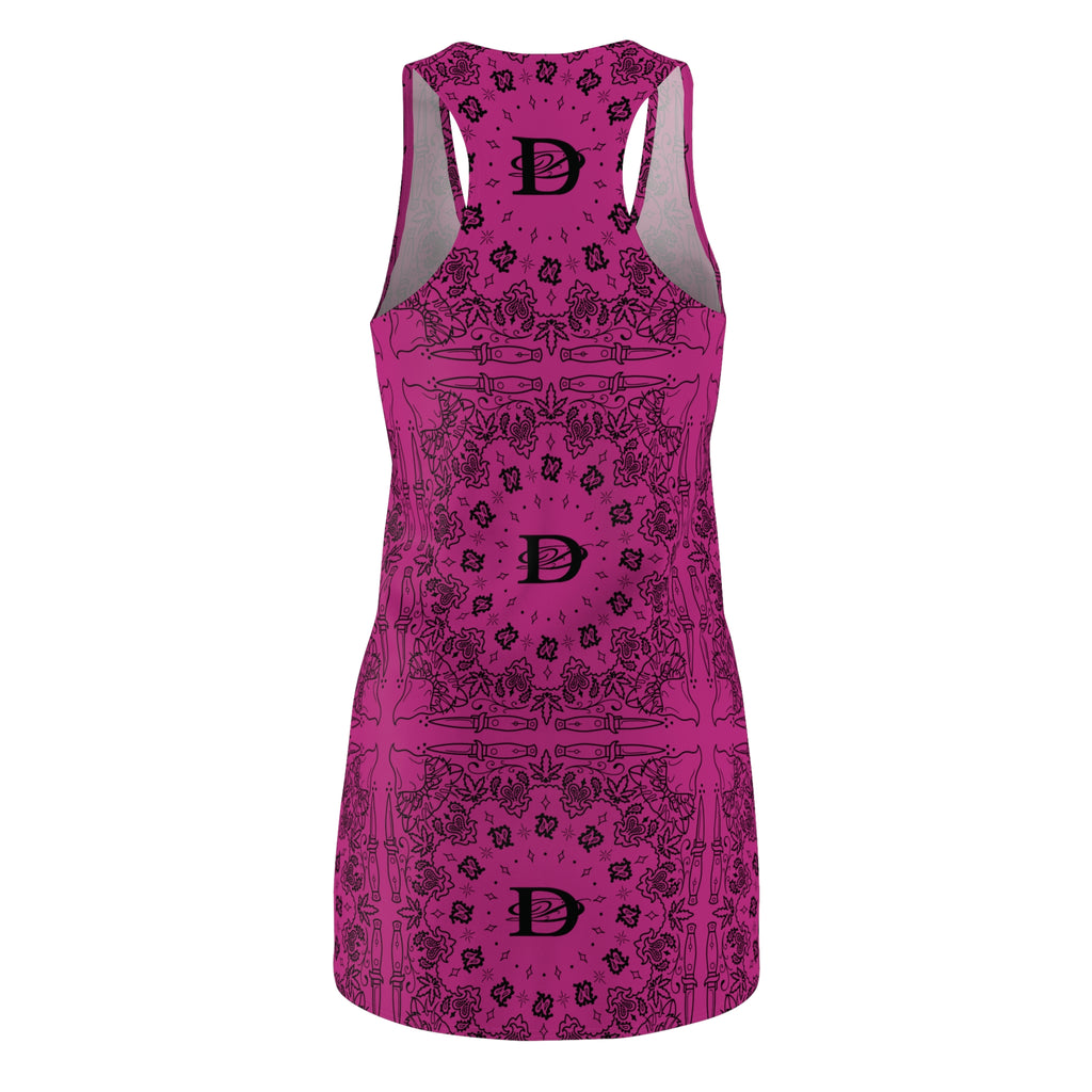 DD Custom Bandana Pattern Women's Racerback Dress AOP