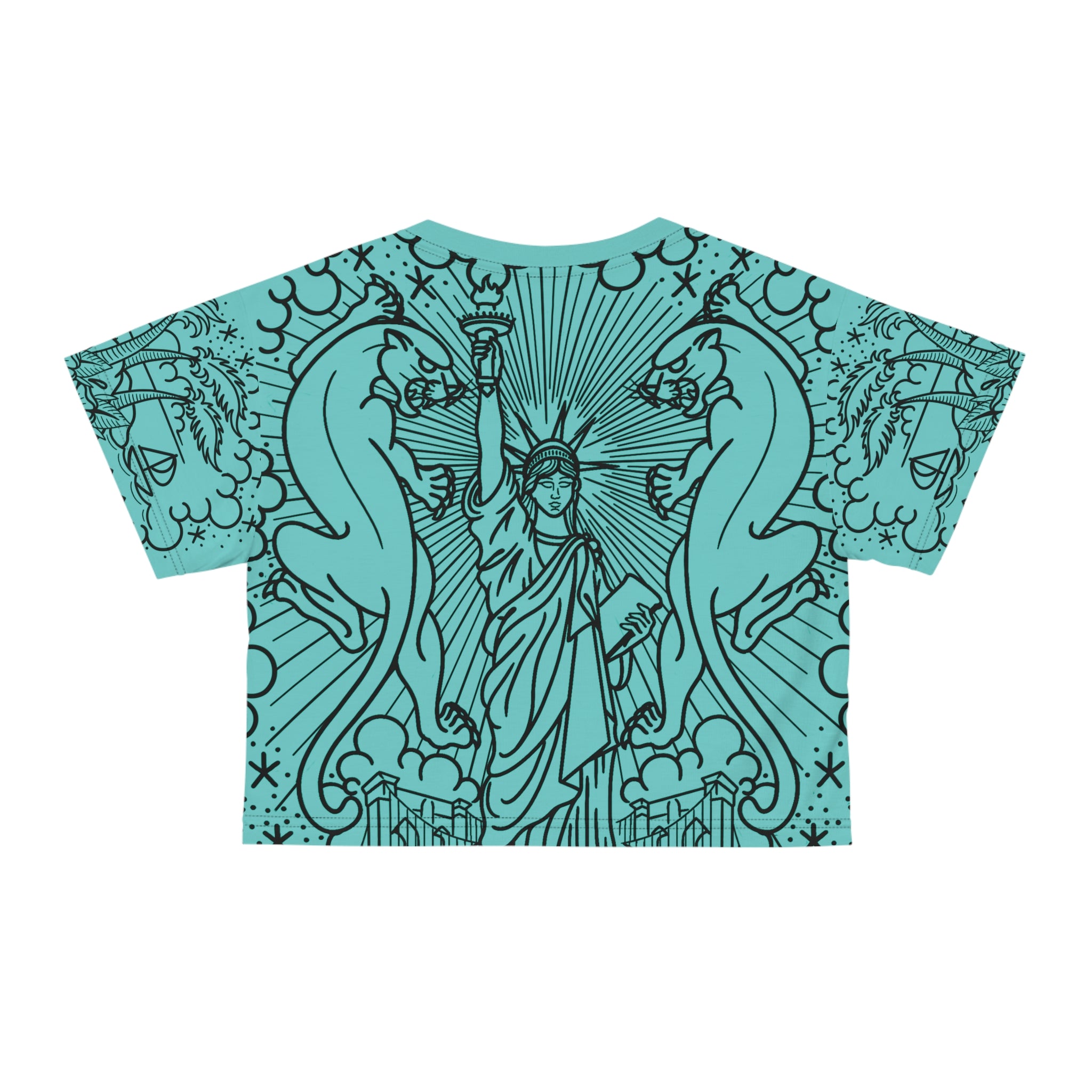 American Traditional Tattoo Body Suit Women's Crop Tee AOP