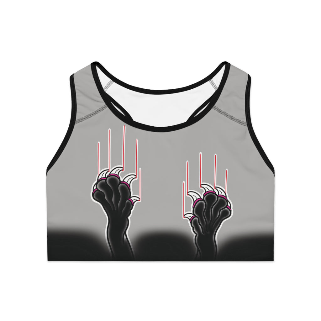 Clawing Panther Paws Print Sports Bra AOP