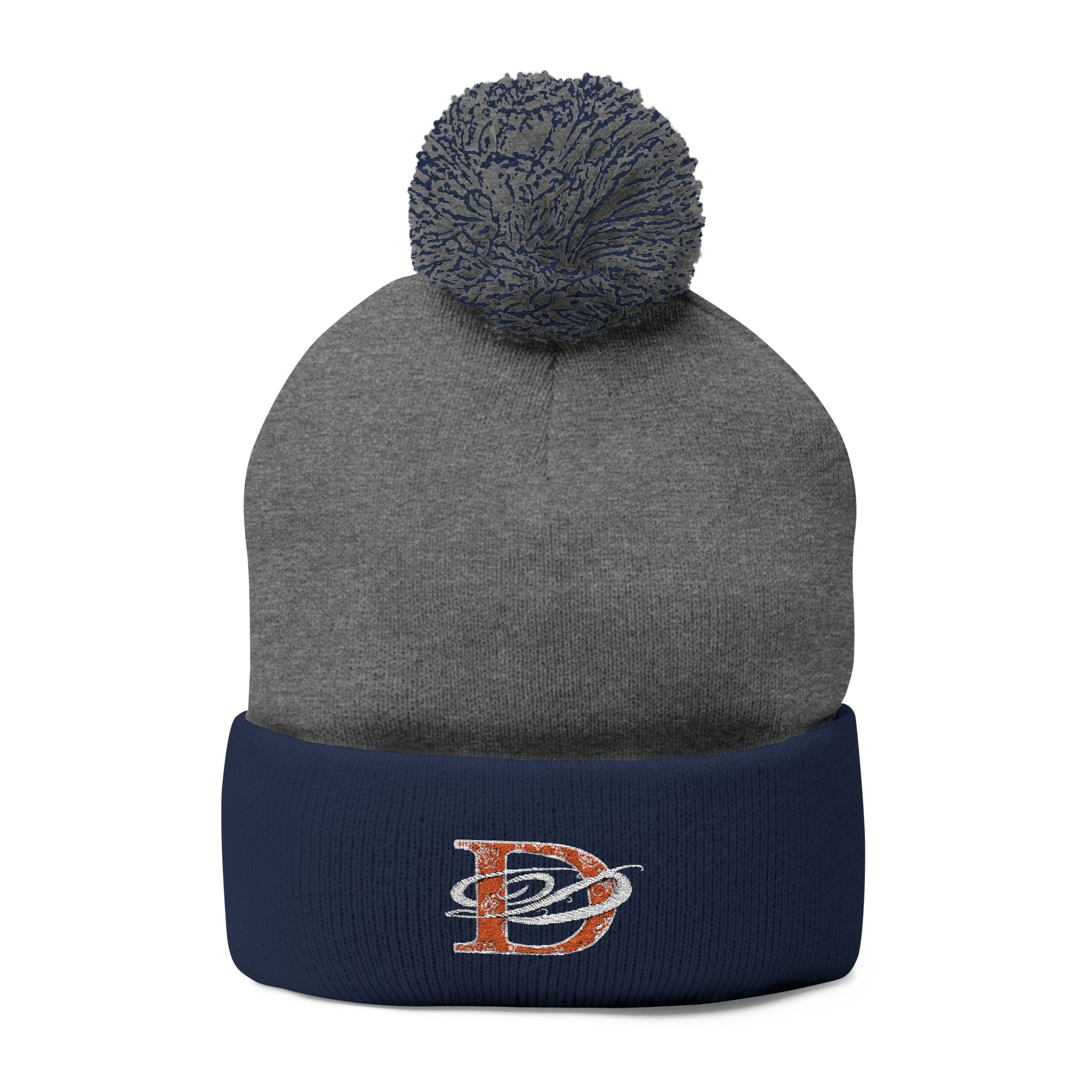 DD Bandana Logo Embroidered Pom-Pom Knit Beanie