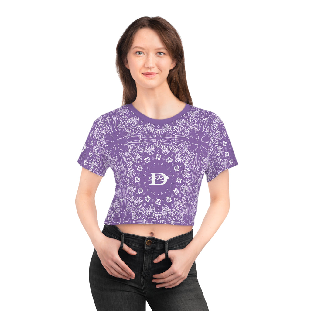 DD Custom Bandana Print Crop Top T-Shirt AOP