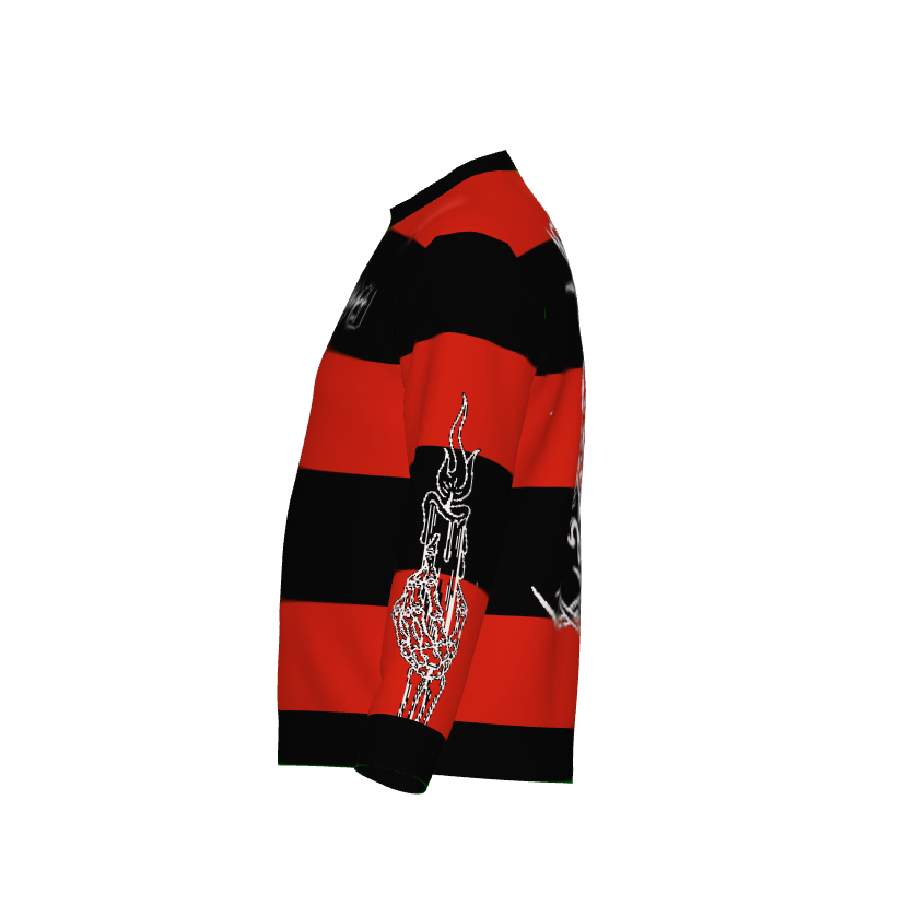 DD Logo Striped Knitted Lightweight Crewneck Sweater