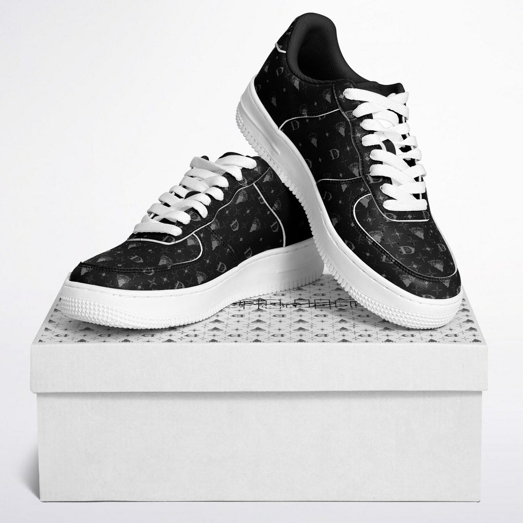 Bandito Panther Custom Monogram Print Core Low Shoes AOP